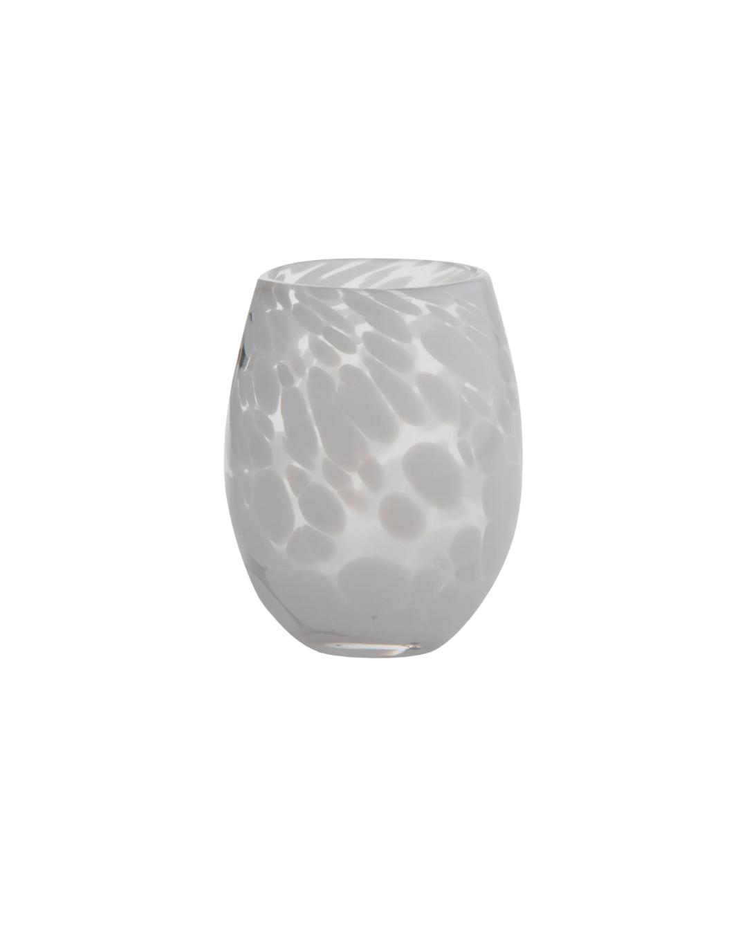 Confetti Stemless Wine Glass- White