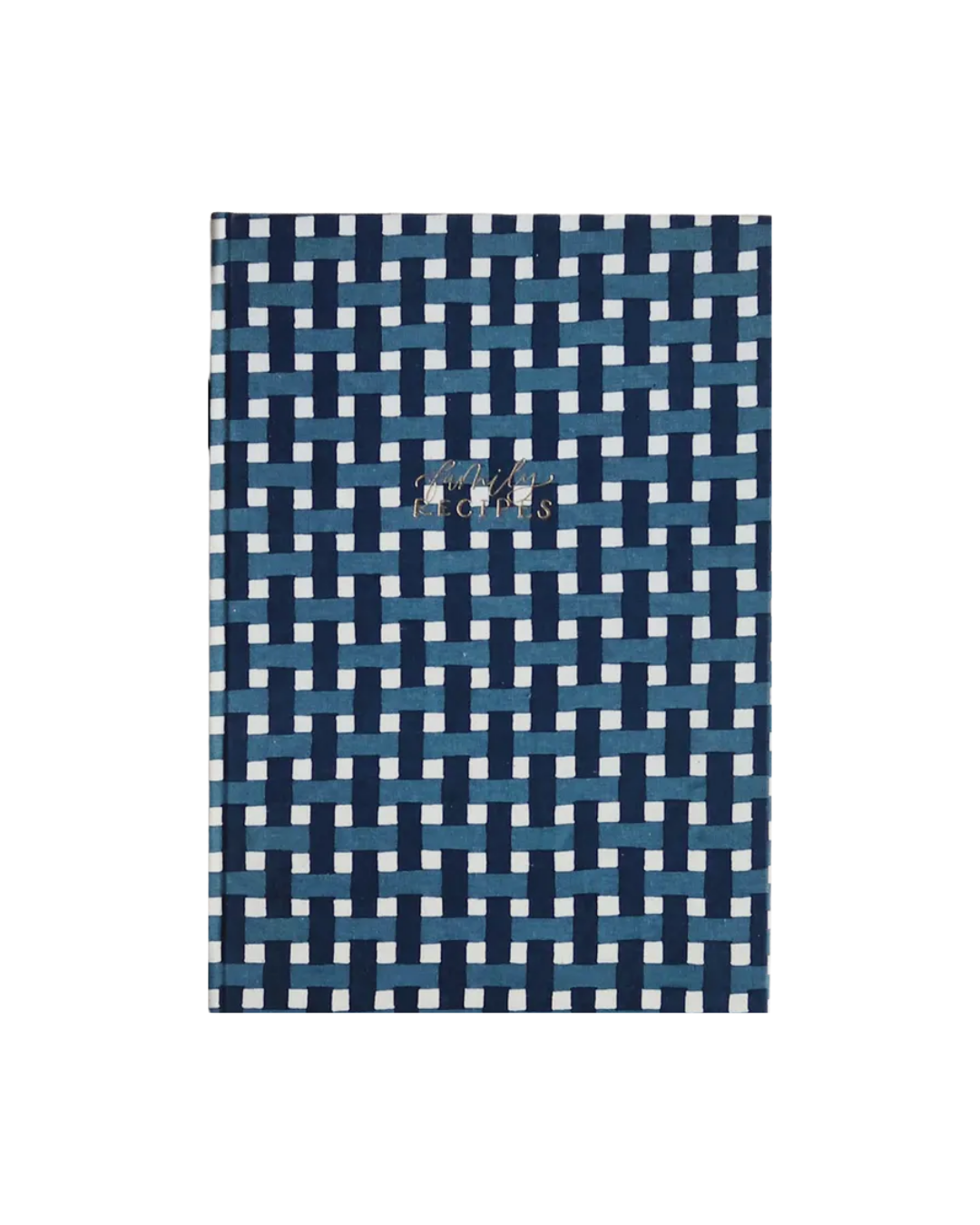 Navy Gingham Heirloom Recipe Book