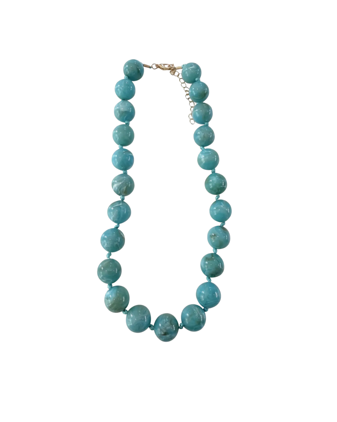 Chunky Beaded Necklace- Turquoise
