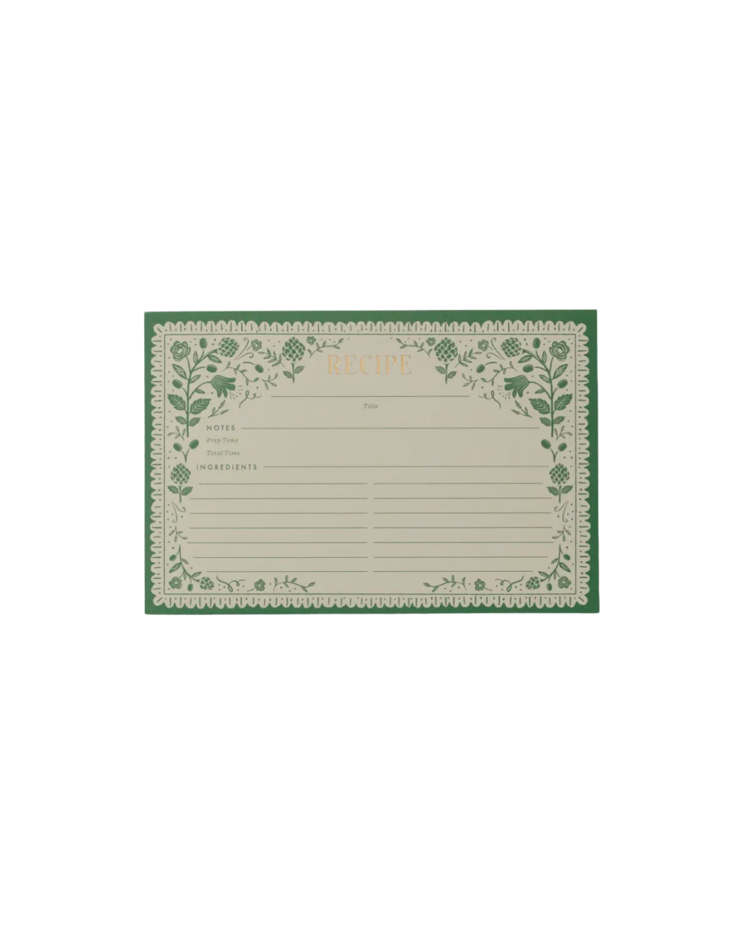 Pack Of 12 Recipe Cards- Artichoke