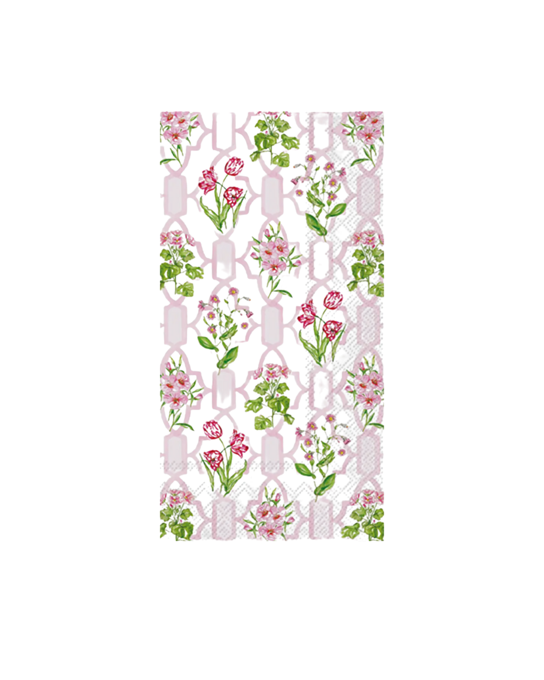 Pack of 20 Paper Guest Towels- Pink Trellis