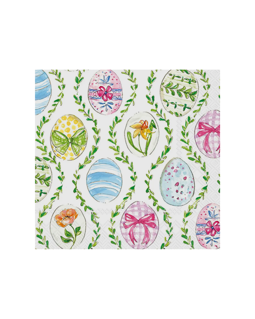 20ct Paper Cocktail Napkins- Easter Bunny Eggs