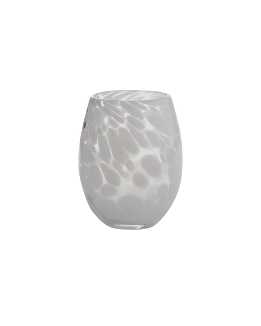 Confetti Stemless Wine Glass- White