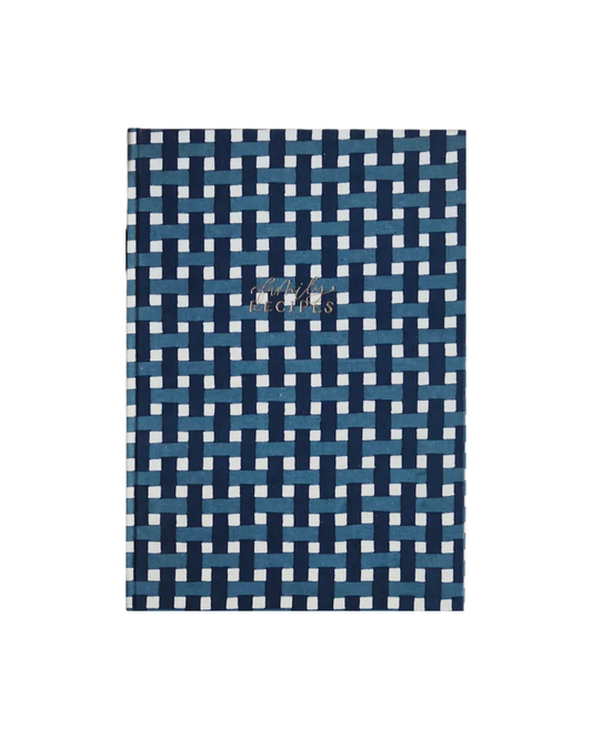 Navy Gingham Heirloom Recipe Book