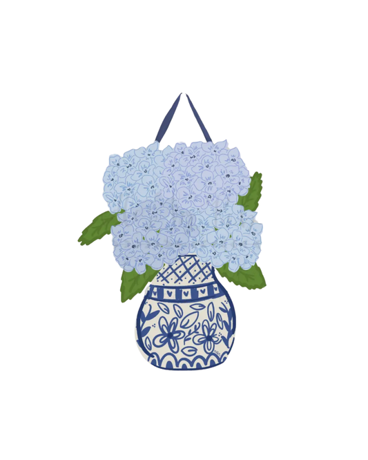 Blue Hydrangea Doorhanger