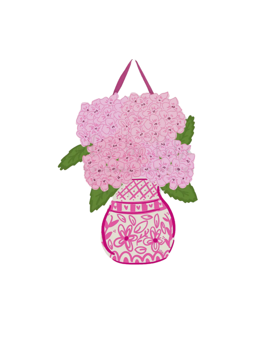 Pink Hydrangea Doorhanger