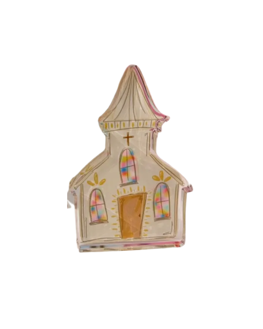 Whimsy Church Acrylic Shelf Sitter- Small