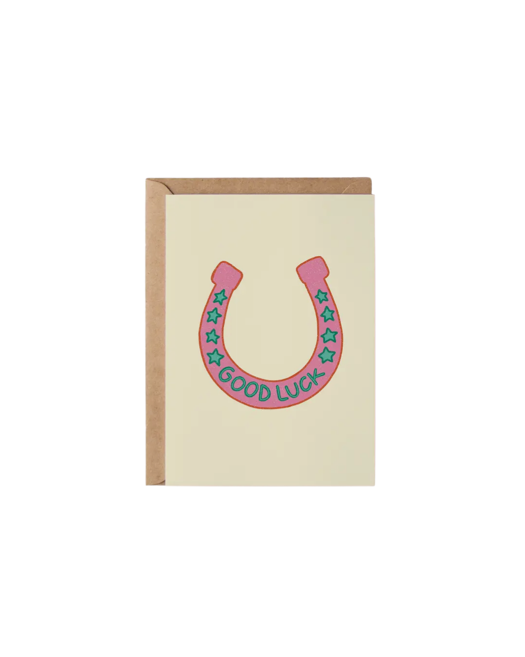Good Luck Horseshoe Greeting Card